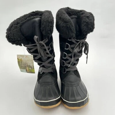 NEW BearPaw Womens HiberTech Denali Boots Black - Size 7 - Image 1 of 4