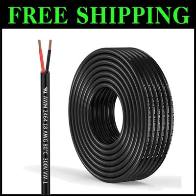 Versatile 18 Gauge Electrical Wire - 100FT Flexible Copper Wire for Electronics - Image 1 of 4