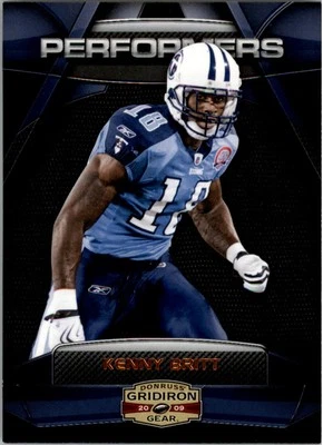 2009 Donruss Gridiron Gear Performers #16 Kenny Britt - FB - Image 1 of 2