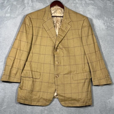 Isaia Napoli Sport Coat Mens 46R Gold Tan Cotton Blazer Made in Italy 23" Sleeve - Image 1 of 4