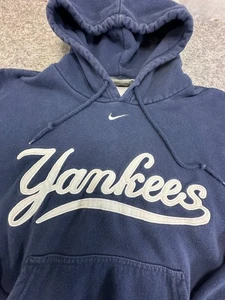 Vintage Y2K New York Yankees MLB Nike Center Swoosh Logo Hoodie Size MED 48" - Bild 1 von 10