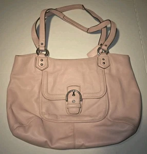 Vintage Coach Schultertasche rosa Leder lässig F24580 2004 - Bild 1 von 17