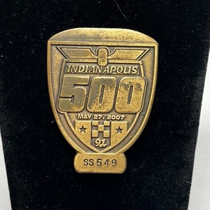 Indy 500 91st Indianapolis 500 Bronze Pit Badge May 27 2007 - Picture 1 of 3
