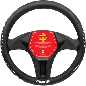 MOMO Street Steering Wheel Cover Black/White (M) - Picture 1 of 1
