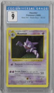 CGC 9 Mint Haunter 29/102 Shadowless Base Set Pokemon Card - Picture 1 of 2
