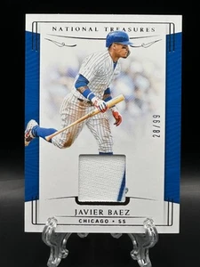 Parche a rayas Javier Báez 2019 Panini National Treasures 2 colores/99 #138 - Imagen 1 de 2