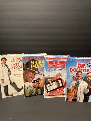 VHS Comedy Lot 4 - Dolittle 2, Major Payne, Patch Adams, Big Momma’s House - Image 1 of 4