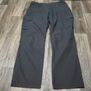 LAPG BDU Tactical Pants Mens Waist 38x34 Black Reinforced Knees (Bleach Stains) - Picture 1 of 17