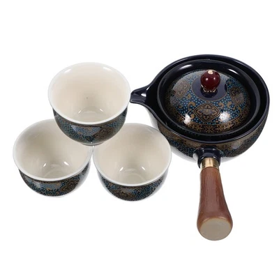  1 Set chinesischer Stil Griff Tea Pot mit Tassen Kung Fu Tee -Set für - Bild 1 von 4