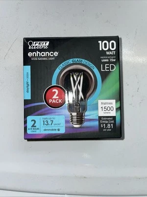 Feit Electric A100CL950CA/FIL/2 LED Light Bulb, 15 Watts, 120 Volt - Image 1 of 4