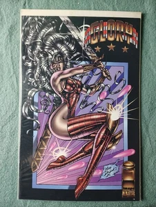 1995 Image Comics Glory #1 Deodato Jr dynamic launch, black frame, metallic reds - Picture 1 of 1