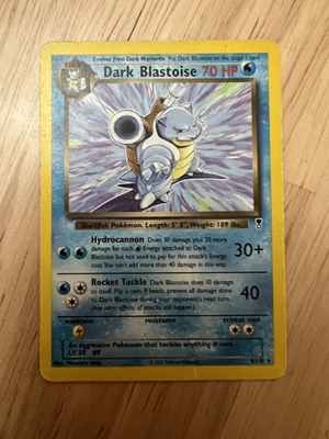 Pokémon Dark Blastoise 4/110 No Holo Raro Colección Legendaria HP Foto 1 de 4