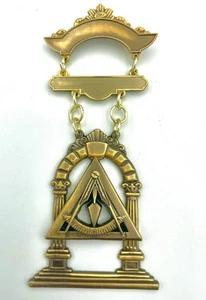 Vintage Masonic Ribbon Medal Hamilton Past Illustrious Master Jewel Antique - Picture 1 of 3