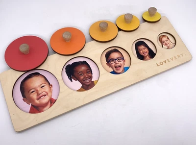 Lovevery Circle of Friends 13 14 15 Mths Wooden Graduated Puzzle Montessori Toy - Image 1 of 4