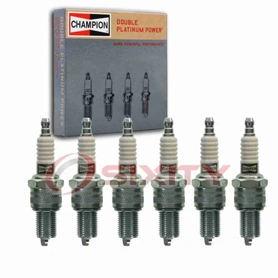 6 pc Champion Double Platinum Spark Plugs for 1981-1984 Nissan Maxima 2.4L lz - Image 1 of 4