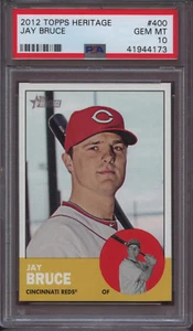 2012 Topps Heritage 400 Jay Bruce PSA 10 Gem Mint Pop 2 - Picture 1 of 1