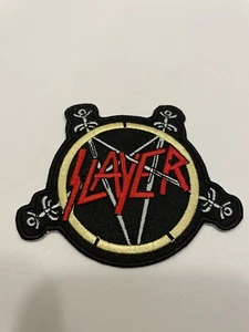 SLAYER IRON ON PATCH banda de rock metal pantera sepultura metálica cordero de dios XXX - Imagen 1 de 3