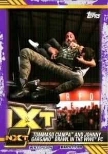 2021 Topps WWE NXT Purple Parallel #7 Tommaso Ciampa and Johnny Gargano Brawl - Picture 1 of 2