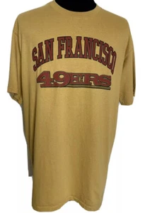 Camiseta San Francisco 49ers SF Algodón Para Hombre Grande L Dorado Rojo De Colección NFL - Imagen 1 de 8