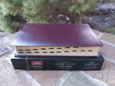 Oxford 1945 edition Burgundy Leather Old Scofield KJV Study Reference Bible - Image 1 of 4