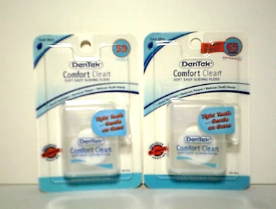 Fio dental DenTek Comfort limpo dentes apertados descontinuado fresco em perfeito estado 55 -65 jardas - Imagem 1 de 4