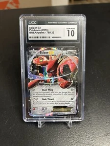 Pokémon TCG Scizor-Ex Breakpoint 76/122 Holo Holo Rare EX CGC GEM MINT 10 - Picture 1 of 2
