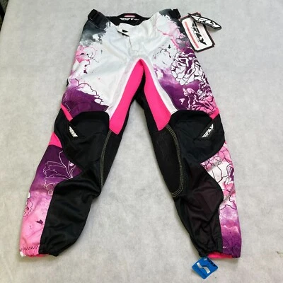Pantalones de carrera cinéticos Fly Racing para mujer 26 jóvenes multicolor dobladillo elástico cremallera nuevos con etiquetas Foto 1 de 4