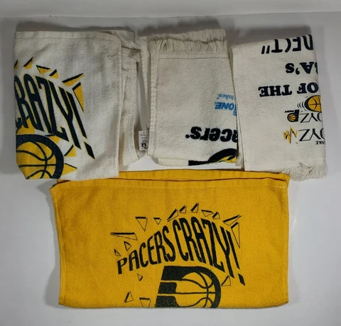 Old Vintage Lot Of Indiana Pacers Official Rally Towels, Get Wild And Represent Cover