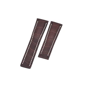 Correa de reloj de cuero marrón 24x20 mm para Breitling Pilot, Avenger, Navitimer - Imagen 1 de 6