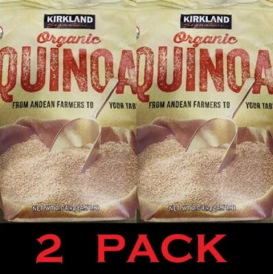 Kirkland Signature USDA QUINUA ORGÁNICA 72 OZ Bolsa 4.5 Lbs Andean Farmers 2 PACK Foto 1 de 3