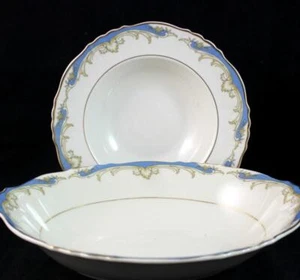 Syracuse Carvel Group of Oval Vegetable Bowl and Rim Soup Bowl Federal Shape - Picture 1 of 7