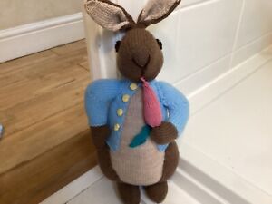 HAND KNITTED PETER RABBIT,BEATRIX POTTER, 18” INCHES TALL