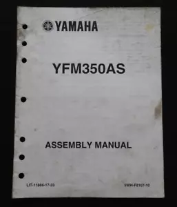 2003-2004 Yamaha Dealer Raptor 350 YFM350AS 4x4 Atv Montaje Manual Todo Terreno - Imagen 1 de 4