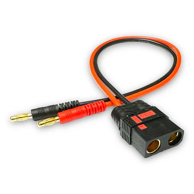 ✅  Ladekabel QS8 Stecker Female Antiblitz für LiPo Akku 4mm Bananenstecker 14AWG - Bild 1 von 4