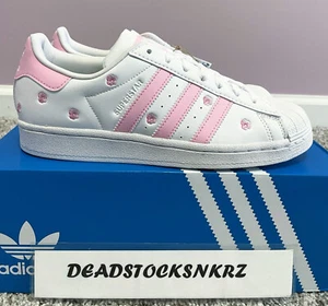 Adidas Superstar Cloud GS White Clear Pink Floral Embroidery IG7015 Size 7Y - Picture 1 of 6