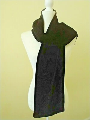 Винтажный черный бархатный шарф Echo 8 дюймов x 58 дюймов - Изображение 1 из 4