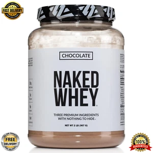 Naked Whey Chocolate Protein Powder - Only 3 Ingredients - 24 Servings 2lb - Picture 1 of 8