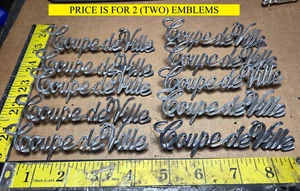 (2) CADILLAC COUPE DE VILLE SAIL PANEL EMBLEMS 9881196 {5807) - Picture 1 of 11