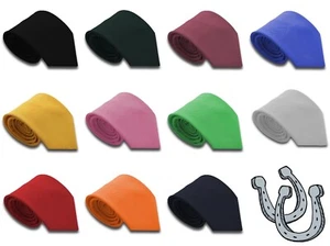 Plain Matt Pony Dressage Equestrian Club Show Tie for Men Women and Children - Picture 1 of 12