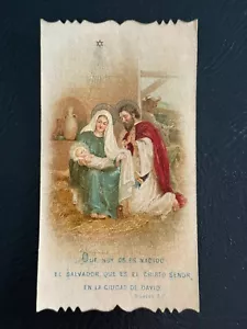 carta sacra cromolitografia santino immagine pieuse "SANTA FAMIGLIA" - Foto 1 di 2
