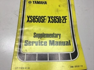 Yamaha LIT-11616-01-65 Supplementary Service Manual XS XS650SF XS650-2F - Picture 1 of 3