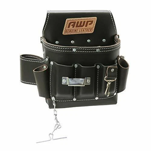 AWP Oil-Tan Leather Electrician Tool Pouch - Brown