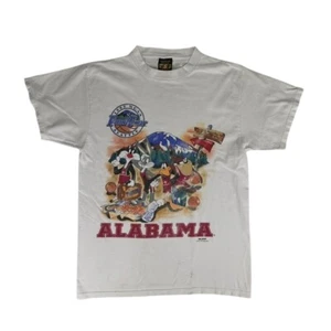 Vintage ALABAMA Crimson Tide x LOONEY TUNES 1995 FINAL FOUR T Shirt Mens LG RARE - Picture 1 of 10