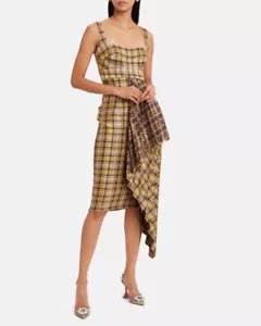 Silvia Tcherassi Daudi Pleated tartan Gingham Dress Size M au 10. NWT $1550 - Picture 1 of 15