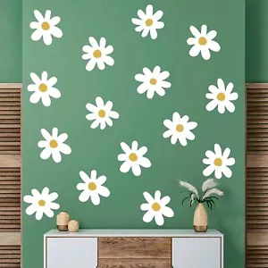 36 Pcs Daisy Wall Decals Peel and Stick Floral Stickers for Kids Girls Nursery - Picture 1 of 4