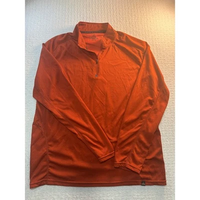 Prana Breathe Pullover 1/4 Zip Mens XL Orange - Image 1 of 4