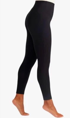 Yummie Tummie by Heather Thomson Compact Cotton Shaping Black Leggings - Image 1 of 4