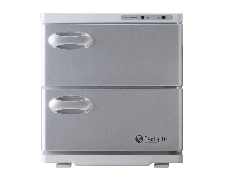Nuevo armario de toallas calientes Earthlite grande de doble puerta UV con puertas de aluminio Foto 1 de 3