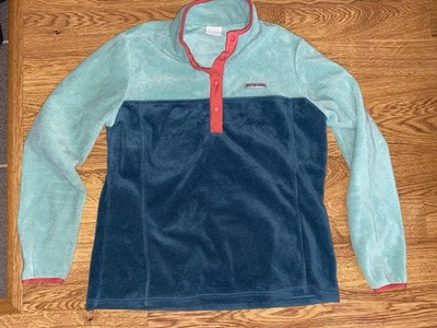 Pullover polar Columbia para mujer medio broche de color verde coral talla XL Foto 1 de 4