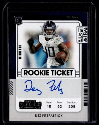 2021 Panini Contenders Rookie Ticket Auto Dez Fitzpatrick #130 - Image 1 of 2